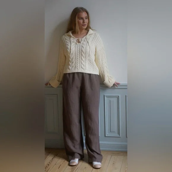 Djerf Linen Pants Brown - Picture 11 of 12